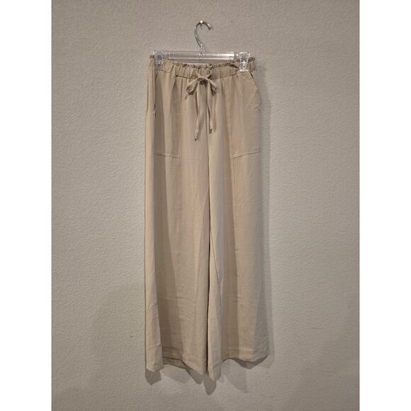 Dokotoo Women's Size Small High-Waisted Wide-Leg Pants Tan NWOT - Picture 1 of 5